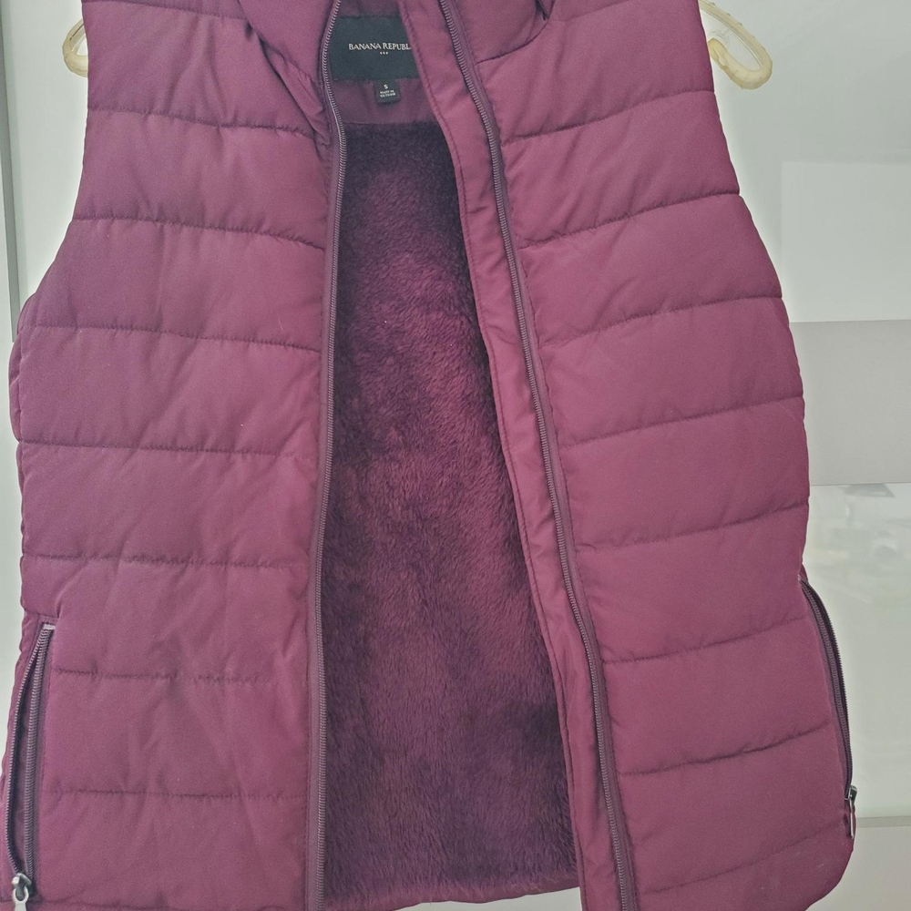 Banana Republic Purple Puffer Vest